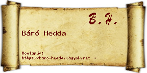 Báró Hedda névjegykártya