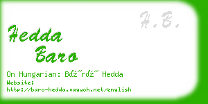 hedda baro business card